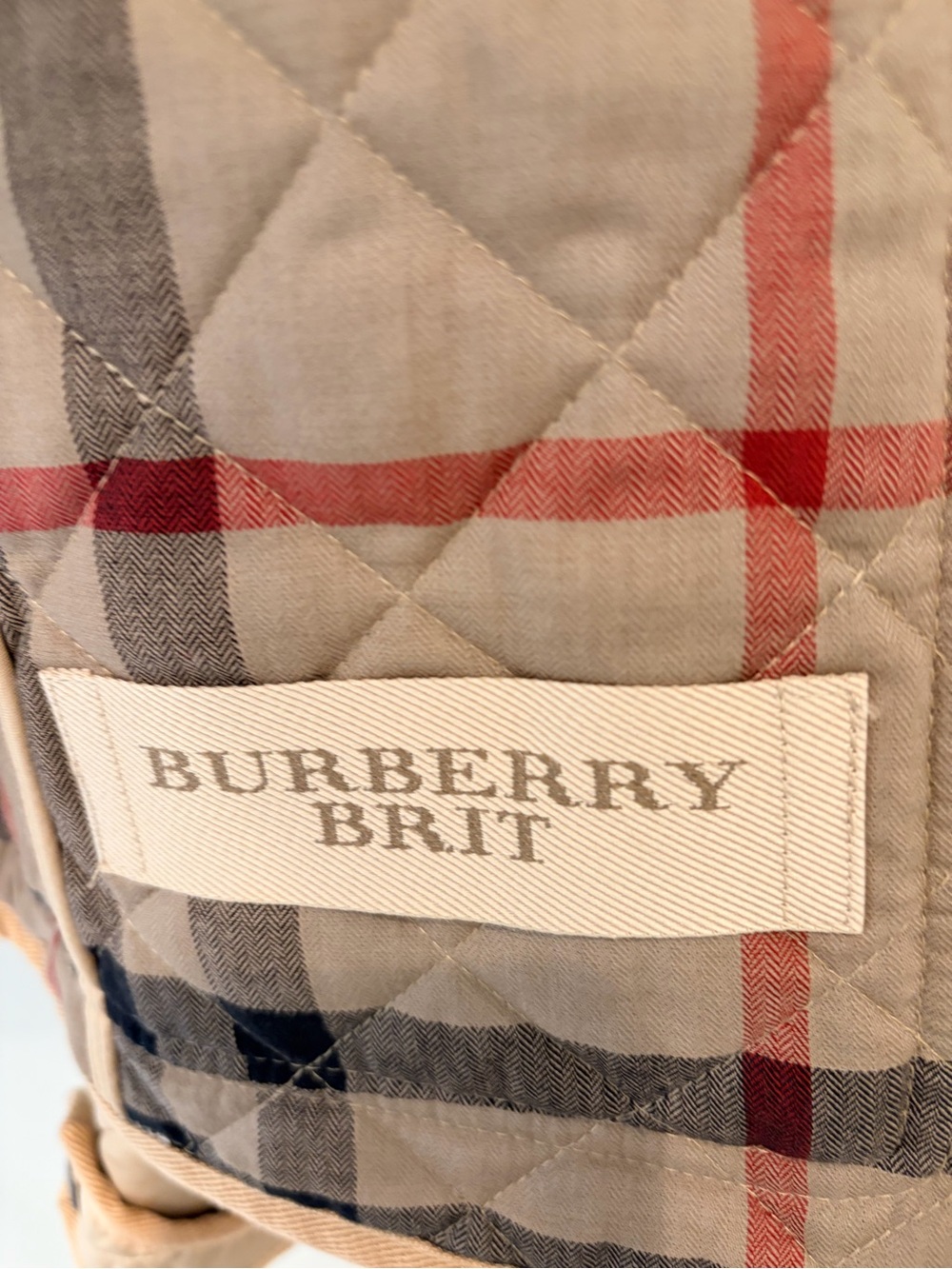 Burberry Brit Quilted Tan Jacket Small. Like new. Classic/Old Money/NonSmoking - Picture 4 of 9